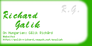 richard galik business card