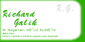 richard galik business card